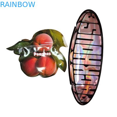 Innen gedruckte Mylar-Taschen Kräuter Tabak Essbare Gummi-Cookie-Verpackung Glanz-Wärme-Dichtung Spezialform Plastiktüten