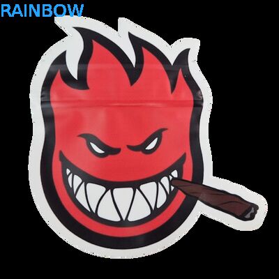 Benutzerdefinierte Form 3,5g Display-Box Mylar-Beutel Kindersicher Soft-Touch Stanzbeutel für 1g 3,5g 7g 14g 28g Essbares Plastik