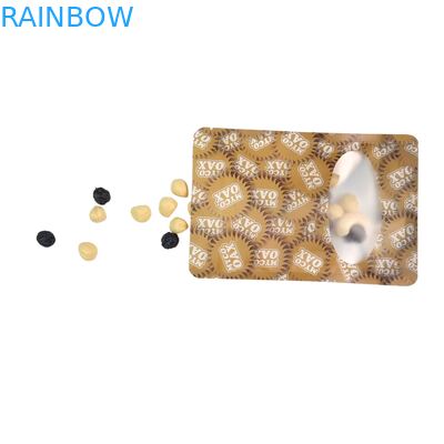 Stand-up-Beutel Verpackung 3-seitige Dichtung Flach wiederverwendbar Ziplock-Fenster Mylar Aluminiumfolie wiederverwendbare Plastiktüten