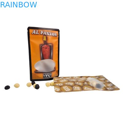 Stand-up-Beutel Verpackung 3-seitige Dichtung Flach wiederverwendbar Ziplock-Fenster Mylar Aluminiumfolie wiederverwendbare Plastiktüten