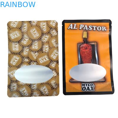 Stand-up-Beutel Verpackung 3-seitige Dichtung Flach wiederverwendbar Ziplock-Fenster Mylar Aluminiumfolie wiederverwendbare Plastiktüten