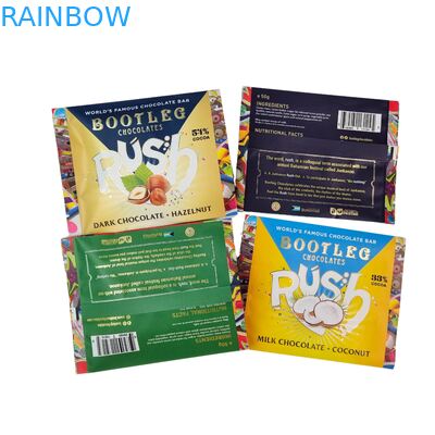 Speise-Aluminiumfolie-Tasche Rücksiegel Kleines Plastik Mylar Hafer Schokolade Energy Bar Cookie Snack Süßigkeiten Verpackungstüte