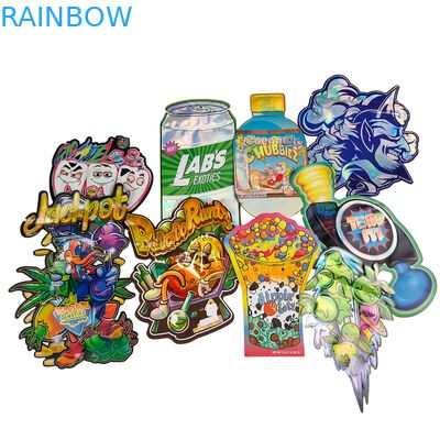 Lebensmittel-Doypack Die Cut Cali 3,5 g 7 g 14 g 28 g Zucker-Cookie Mylar-Taschen Glanz-/Matte Geruchsfeste Ziplock-Taschen