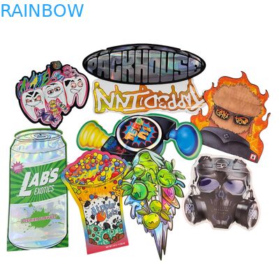 Lebensmittel-Doypack Die Cut Cali 3,5 g 7 g 14 g 28 g Zucker-Cookie Mylar-Taschen Glanz-/Matte Geruchsfeste Ziplock-Taschen