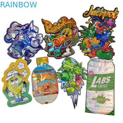 Lebensmittel-Doypack Die Cut Cali 3,5 g 7 g 14 g 28 g Zucker-Cookie Mylar-Taschen Glanz-/Matte Geruchsfeste Ziplock-Taschen