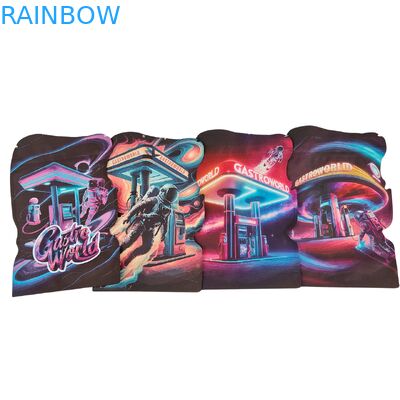 Unregelmäßige Form Die Cut Mylar Taschen für Kekse GummiesTabak PET Plastiktasche mit kindersicheren Reißverschluss Taschen