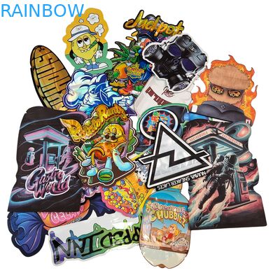 Individuelles Logo 3,5 g 7 g 14 g wieder verschließbares PE-Plastik-Lebensmittelsiegel Verpackung Zip Lock Folie Tasche Kindergeruchsfeste Kräuter Gummi Mylar Tasche