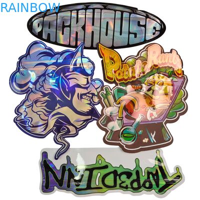 Heißer Verkauf Glänzende Stanzform Mylar-Beutel mit Reißverschluss Esswaren Geruchsdicht 3.5 7g 14g 28g Pilz Gummibärchen Individueller Druck Plastikbeutel