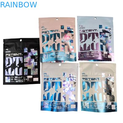 Digitales Drucken Holographische 3,5g Cali Packungen 4x5 Beutel Unregelmäßige Aluminiumfolie Pilz Gummies Verpackung Die Cut Mylar Taschen