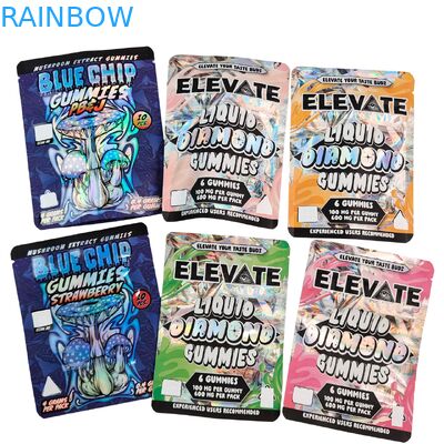 3.5g Mylar Taschen Pilzextrakt Kaugummi Verpackung Doypack Wtih Reißverschluss Geruchssicherung Stehen Tasche