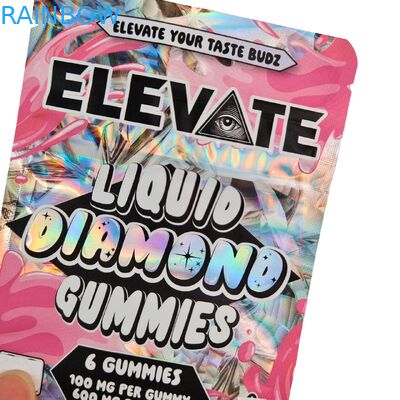 3.5g Mylar Taschen Pilzextrakt Kaugummi Verpackung Doypack Wtih Reißverschluss Geruchssicherung Stehen Tasche