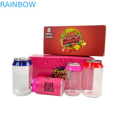 Individuell bedruckbares, klares 3,5g & 7g PET-Glas mit Schraubverschluss aus Aluminium für Zucker, Süßigkeiten, Kekse, Lebensmittelverpackung, Präsentations-Papierboxen