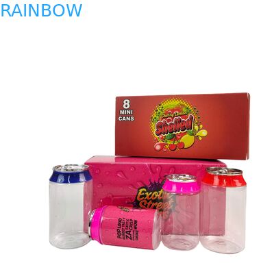 Individuell bedruckbares, klares 3,5g & 7g PET-Glas mit Schraubverschluss aus Aluminium für Zucker, Süßigkeiten, Kekse, Lebensmittelverpackung, Präsentations-Papierboxen