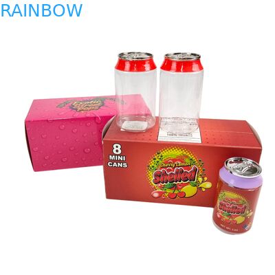 Individuell bedruckbares, klares 3,5g & 7g PET-Glas mit Schraubverschluss aus Aluminium für Zucker, Süßigkeiten, Kekse, Lebensmittelverpackung, Präsentations-Papierboxen