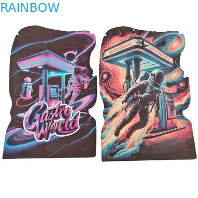 Custom Die Cut Mylar Taschen 3,5g-28g mit Kinderschutz Reißverschluss