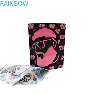 Individuell bedruckte, wiederverschließbare, geruchsdichte Mylar-Beutel für Lebensmittel von 3,5 g bis 28 g