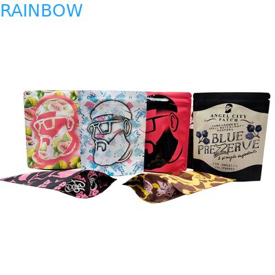 Individuell bedruckte, wiederverschließbare, geruchsdichte Mylar-Beutel für Lebensmittel von 3,5 g bis 28 g