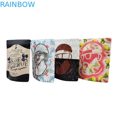 Wiederverwendbares Wärmesiegel 3,5 g 1 oz Mylar Reißverschlussbeutel Stand-up Aluminiumfolie Geruchssicherung Cali Lebensmittellager Mylar Taschen Custom gedruckt