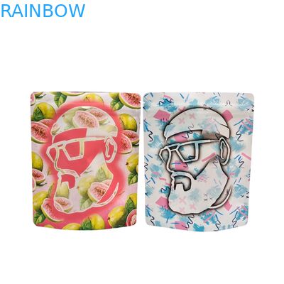 Wiederverwendbares Wärmesiegel 3,5 g 1 oz Mylar Reißverschlussbeutel Stand-up Aluminiumfolie Geruchssicherung Cali Lebensmittellager Mylar Taschen Custom gedruckt