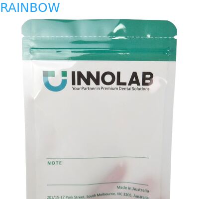 Anpassbarer weißer Reißverschlussbeutel für Zahnbehandlung Klarer Ausrichtungsmittel Verpackung Einseitig Klar mit Hitzeversiegelung und Logo-Ausrichtung