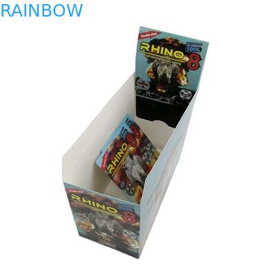 Großhandel Custom Rhino 100k 150k 200k Kapsel Verstärkung Pillen Medizin 3d Verpackungskarte mit Papier Displaybox