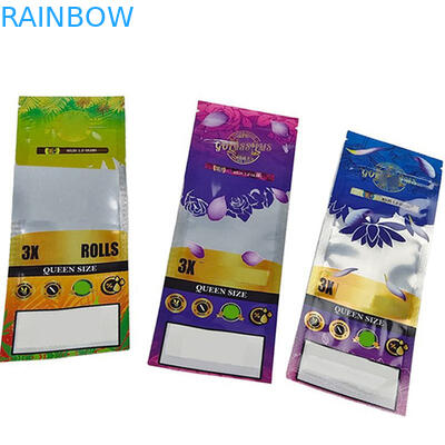 Ziplock Zipper Doypack Plastic Bags Grabba Leaf Zipper Sachet Cigar Packaging Plastic Wrappers With Paper Display Box