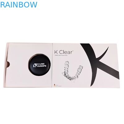 Fabrik-Maßnahme Biologisch abbaubare Ordner Kraftpapier leere Zähne Aligner Gehäuse Uhr Schmuck Geschenk Magnetbox mit Aufstreichen