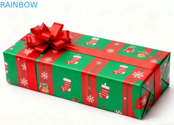 Recycelbare, biologisch abbaubare Kraft-Rechteck Geschenkboxen Klappdeckelband UV-Beschichtung Matte Geburtstagsgeschenk-Weihnachtsgeschenk