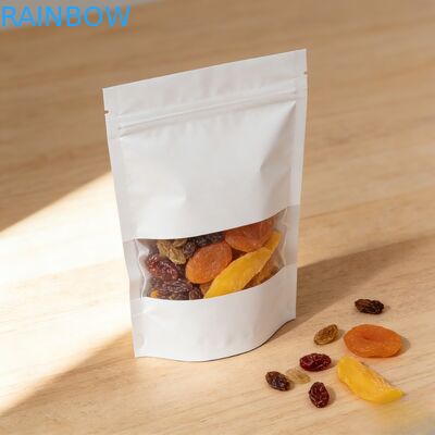 Biologisch abbaubare Kraftpapier-Wärmedichtung Ziplock feuchtigkeitsdichte Lebensmittelverpackungstüten für Nüsse getrocknete Früchte Mylar-Tasche