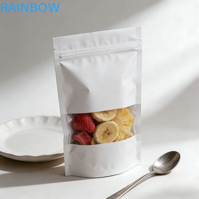 Kundenspezifischer biologisch abbaubarer, feuchtigkeitsbeständiger Standbodenbeutel aus Kraftpapier für Lebensmittelverpackungen