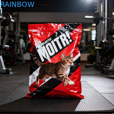 Kundenspezifische biologisch abbaubare Tierfutterverpackungen Mylar-Beutel Seitenfaltenbeutel Hunde- und Katzenfutter-Reißverschlussbeutel mit Ventil