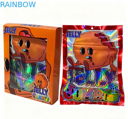 Individuell bedruckte 3,5g wiederverschließbare Mylar-Beutel für Snackverpackungen Standbodenbeutel