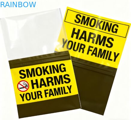 Vorgefertigte Beutel mit Reißverschluss für essbare Lebensmittelverpackungen, lebensmittelechte Dreiseiten-Siegelbeutel aus Kunststoff für Tabak, Mylar-Beutel