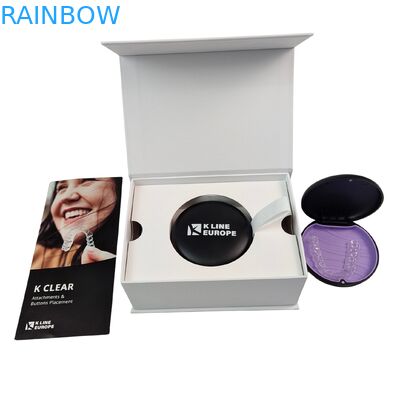 Customized Logo Zahnspangen Kit Box Orthodontik Aligner Verpackungskiste mit Papier Einfügen Zähne Aligner Verpackungskiste