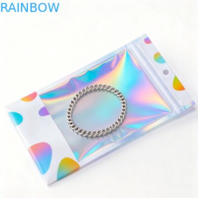 Individuelle PE-Plastiktüten für Schmuck Ohrringe Recycling-Anti-Oxidation Einseitige transparente Reißverschluss-Speicherbeutel