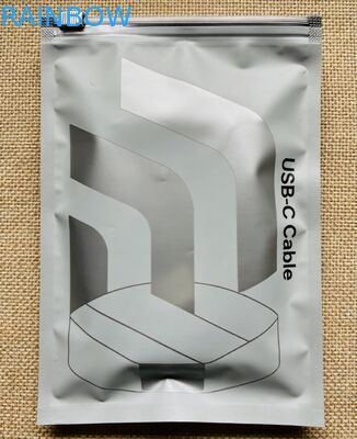 Auf Wunsch gedruckte, recycelbare PVC-Plastikmatte, wieder verschließbare Verpackungstüte mit dreiseitiger Dichtung