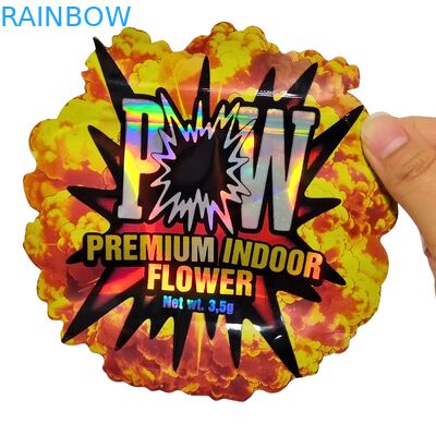 Benutzerdefinierte holografische geruchsdichte kindergesicherte Mylar-Beutel mit wiederverschließbarem Reißverschluss für Snackverpackungen