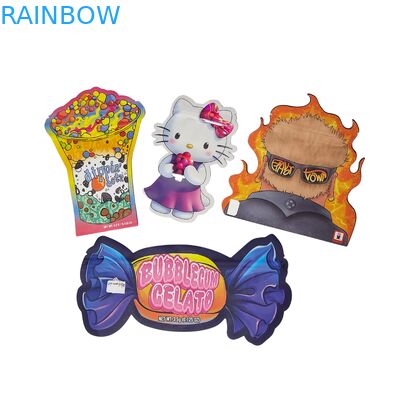 Individuell bedruckte 1/8oz 1/4oz 1/2oz 1oz 1lb Mylar Kräuterblumen-Süßigkeiten-Verpackung kinder-sichere Reißverschluss-geruchsdichte Beutel 3,5 Mylar Beutel