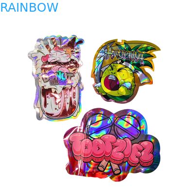Großhandel Custom Printed Special Shape Gummy Flower Bags 3,5 7g Stand Up Child Proof Bag mit Logo
