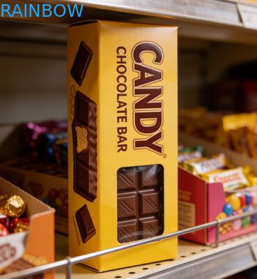 Individuell biologisch abbaubare Lebensmittelqualität Kraftpapierbox mit Klarsichtfenster für Schokoladenverpackungen