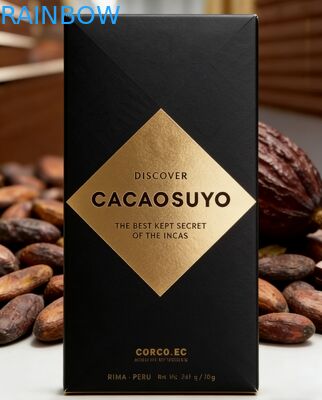 Individuell biologisch abbaubare Lebensmittelqualität Kraftpapierbox mit Klarsichtfenster für Schokoladenverpackungen