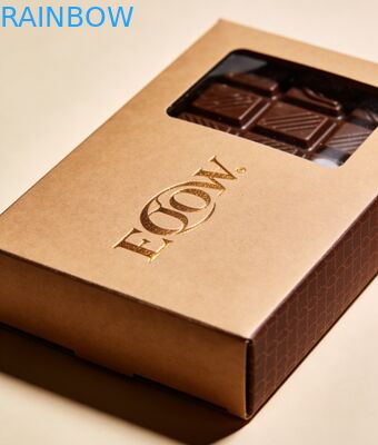 Individuell biologisch abbaubare Lebensmittelqualität Kraftpapierbox mit Klarsichtfenster für Schokoladenverpackungen