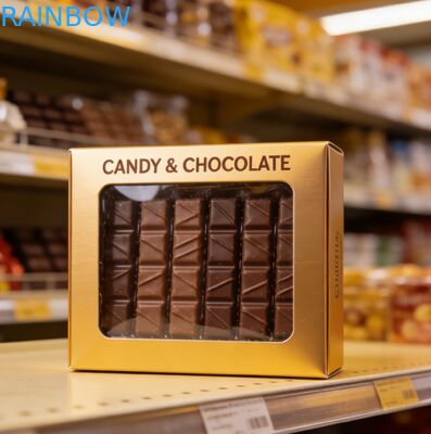 Verpackung für Schokoladenkästen mit geprägten Mustern