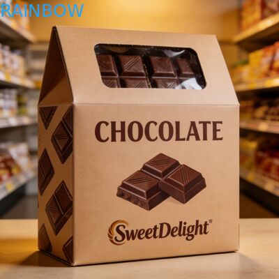 Verpackung für Schokoladenkästen mit geprägten Mustern