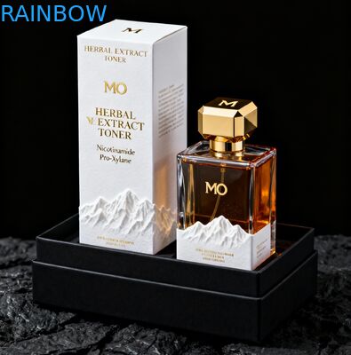 Biologisch abbaubare Kosmetikverpackungskiste für Hautpflege Geschenk-Kiste mit Goldstempel und Prägung von Parfüms Geschenkverpackungskiste