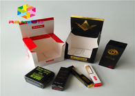 Fertigen Sie den Logo-Papierkasten besonders an, der glatte Folien-kosmetische Papierverpackung aufbereitetes Material verpackt