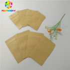 Wiederverwendbare Seitenheißsiegel Kraftpapier-Papiertüte-drei, der für Kosmetik-Beispielpaket verpackt