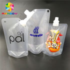 Plastikgetränkestehen flüssige Tüllen-Taschen, Fruchtsaft-Getränk oben Beutel mit Kappe
