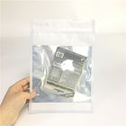 Kleiner Folien-Beutel-Verpackengoldsilberne Folien-Zipverschluss-Tasche mit einem Seitenklaren