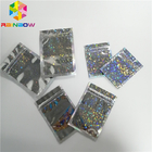 DICHTUNGS-Reißverschluss-Tasche Hologramm-Folien-Beutel-Verpackenheißsiegel-Stern-Blitz-Plastik-Plastikdrei Seiten